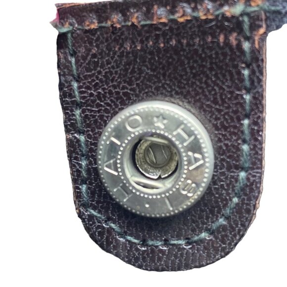 Vintage Hato Hasi Leather Colorful Giraffe Trees Shoulder Bag Purse 9”x5”x8” - Picture 4 of 8